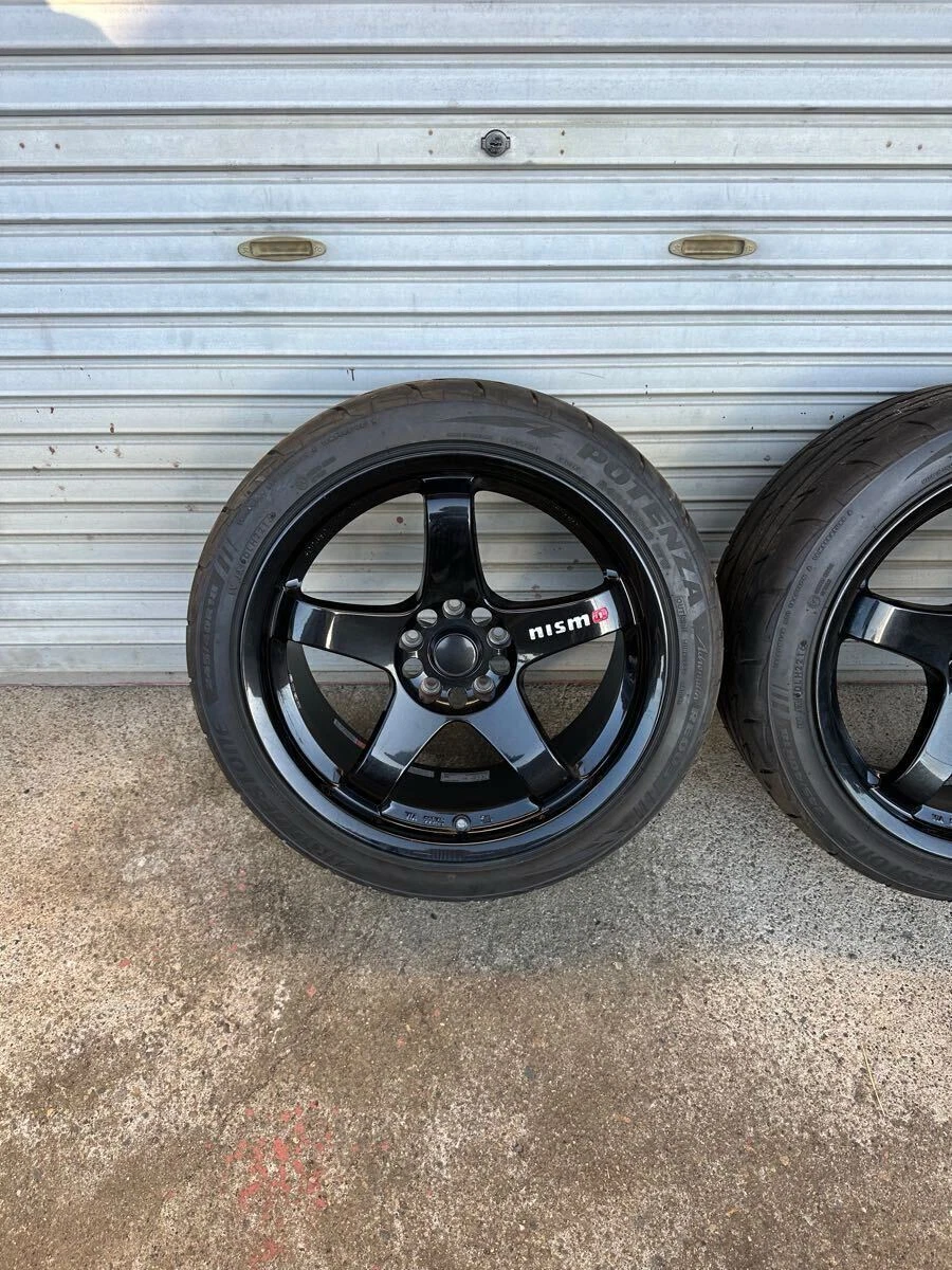 JDM RAYS Nismo LMGT4 2Wheels no tires 18x9+22 5x114.3 Black Good Condition - Image 2