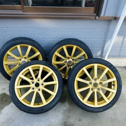 JDM Wheels and tires: 5-lug 17-7 +55 PCD114.3 gold Mazda NC Roadster f No Tires