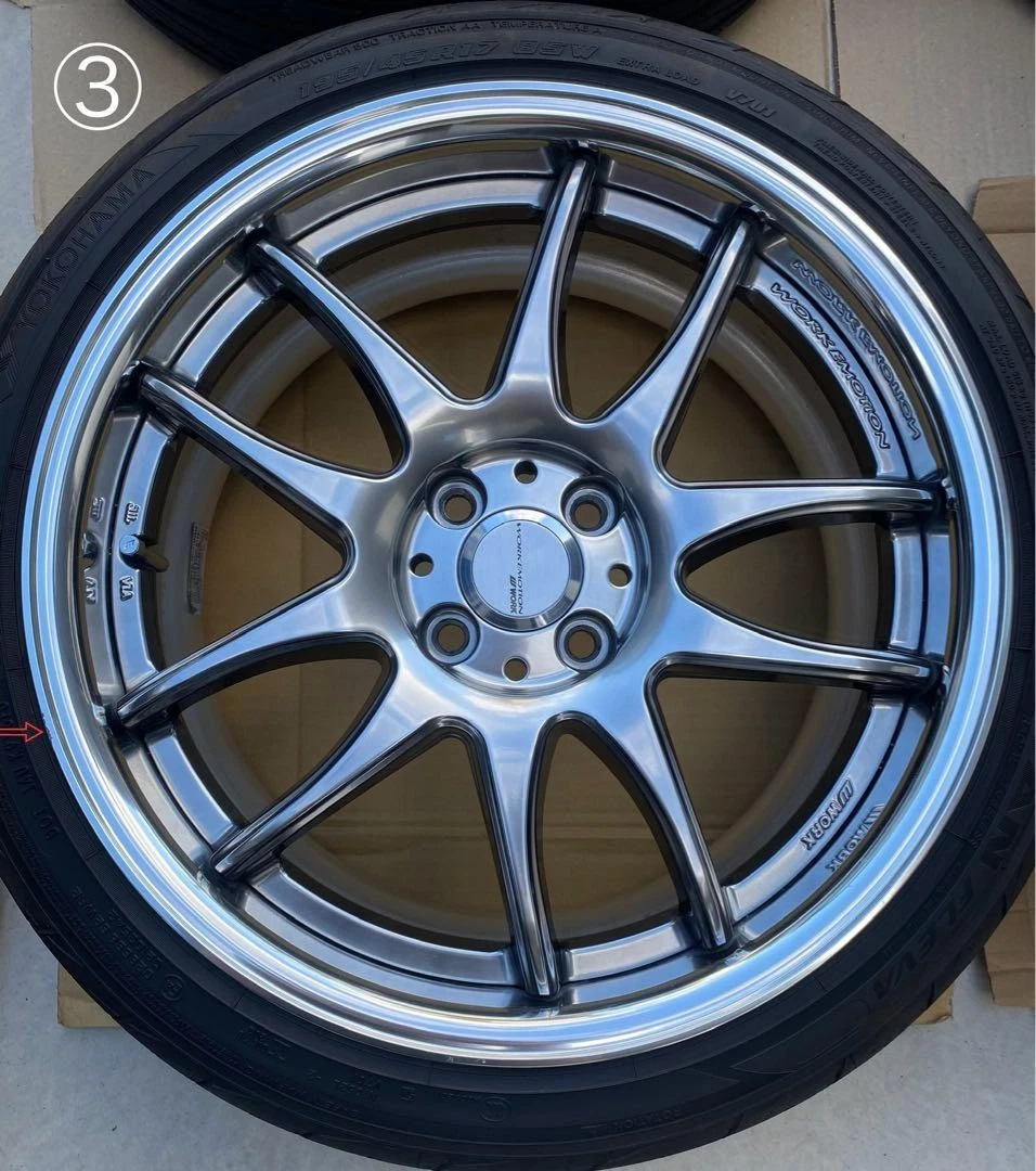 JDM WORK emotion CR2P 17-inch 4-hole PCD100 No Tires - Image 6