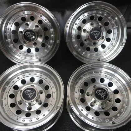 JDM Rare negative offset 15x7J -13 PCD139.7 6-lug 4-book set stored in No Tires