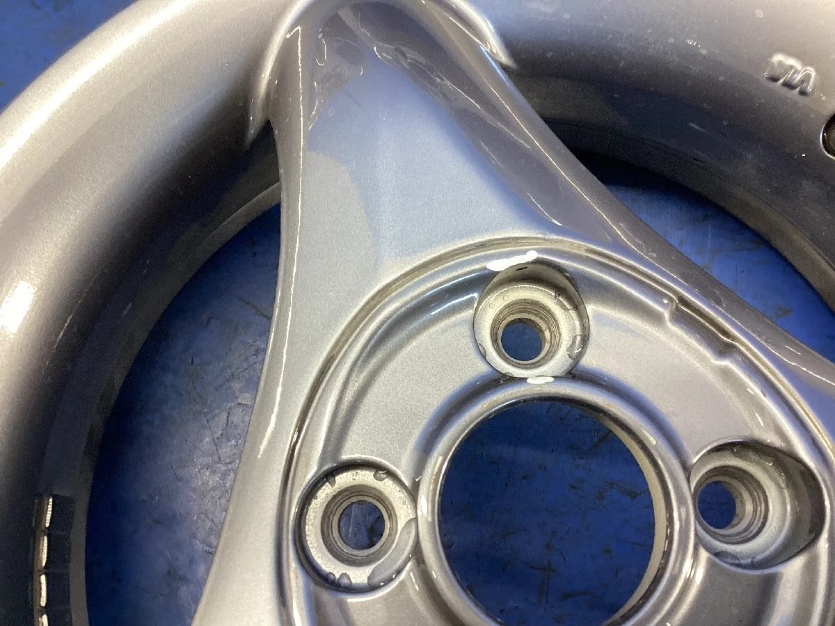 JDM WEDS 3-spoke wheels 14x4.5J+44 4-spoke set some scratches and bald No Tires - Image 6