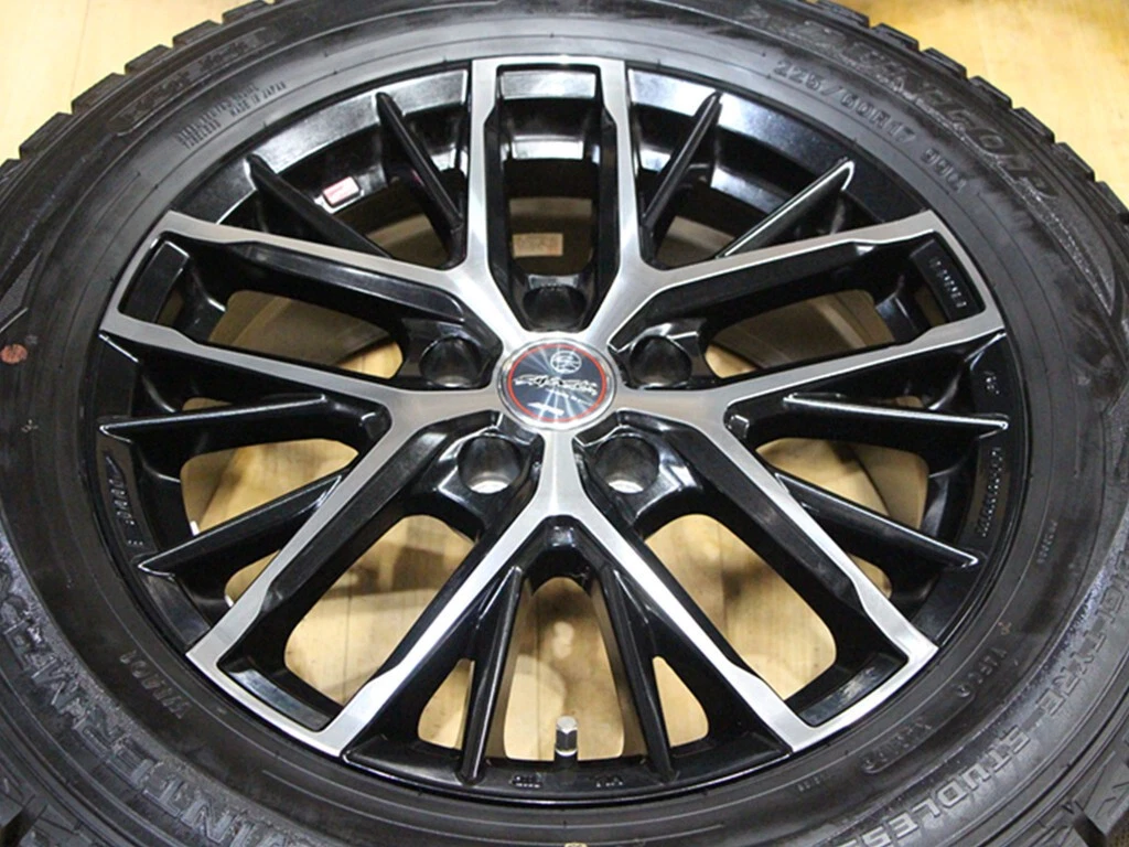 JDM C79 ENKEI AME SMACK 17X7J+38 114.3 Dunlop WINTER MAXX WM01 225/60R No Tires - Image 4