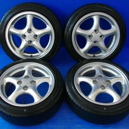 JDM H Mazda NB Roadster Genuine 156.0J +40 4H PCD100 GOODYEAR LS2000 1 No Tires