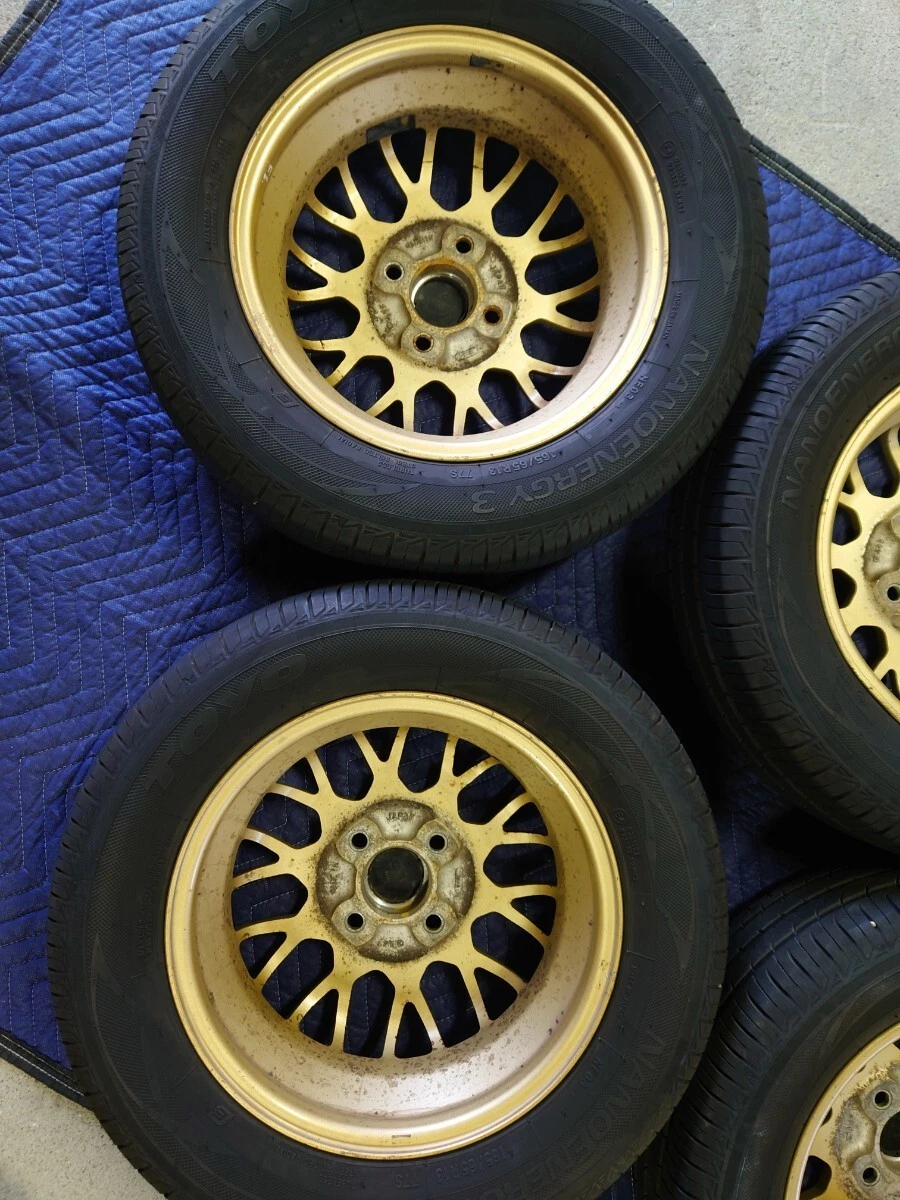 JDM BBS FORGED 13 Subaru OP tires 2023 model 165/65R13 very sharp out No Tires - Image 5