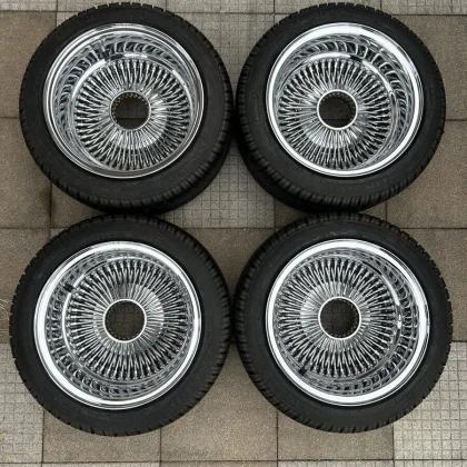 JDM Lowrider wire wheels 137J Ribber 7Ribber 175/50R13 Pirelli compact No Tires