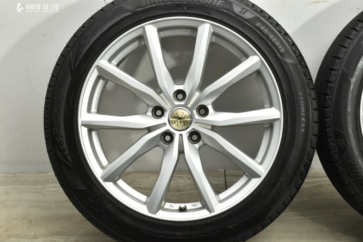 JDM Bari Groove Eurospeed 18in 8J +45 PCD114.3 Bridgestone Zack VRX3 2 No Tires - Image 5