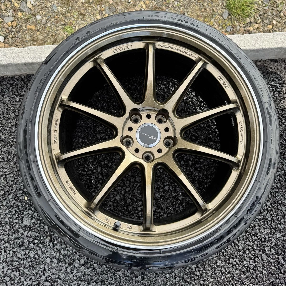JDM WORK EMOTION ZR10 19-inch 9.5j+23 wheels Shiba Tire R23 245/35/r19 No Tires - Image 2