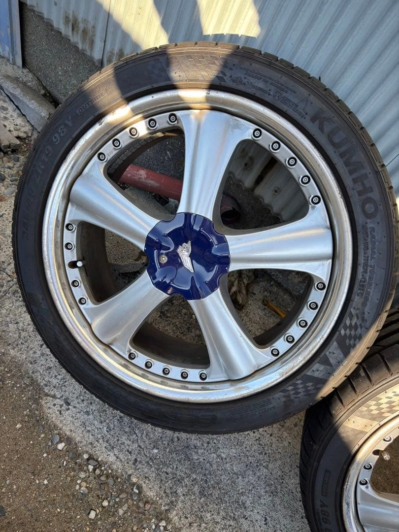 JDM 19-inch AME Moderato Excellent 114.3 8j wheels made in Japan No Tires - Image 2