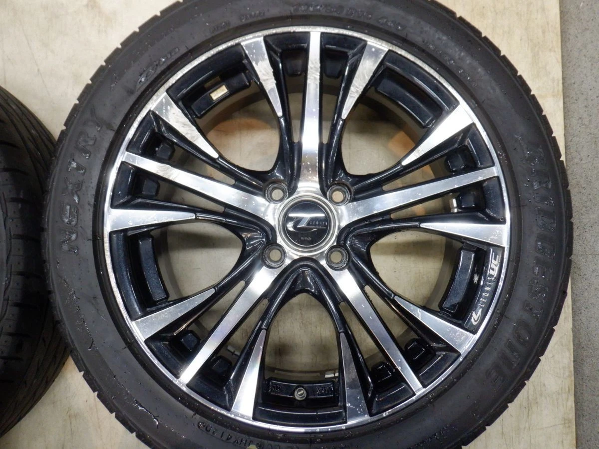 JDM S Black Polished Weds Leonis UC 16 4H100 6J+42 Bridgestone 195/50R No Tires - Image 5