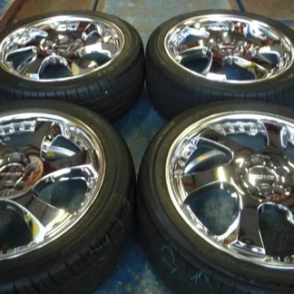 JDM AME Sharen Winmuhle Black-plated tires for Alphard Estima E51 Elgr No Tires