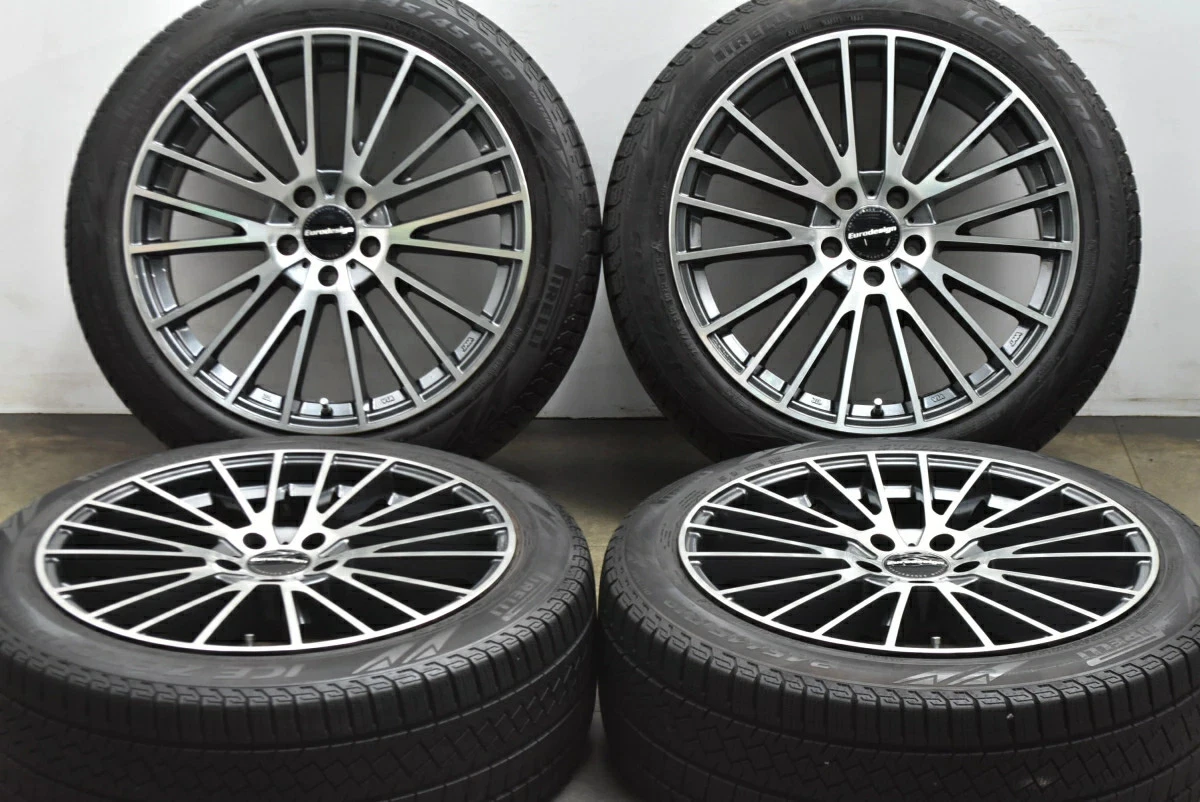 JDM Used Abe Shokai Wheel Set 4-Book Set 198.5J x 19 +33 PCD 112 245/4 No Tires - Image 2