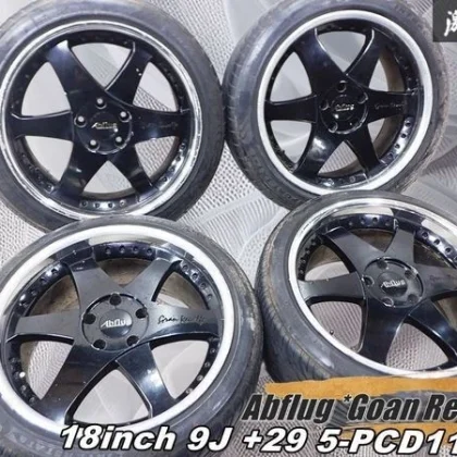 JDM Rare Abflug Goan Revalle 189J +29 5-hole PCD114.3 wheels for the Z No Tires