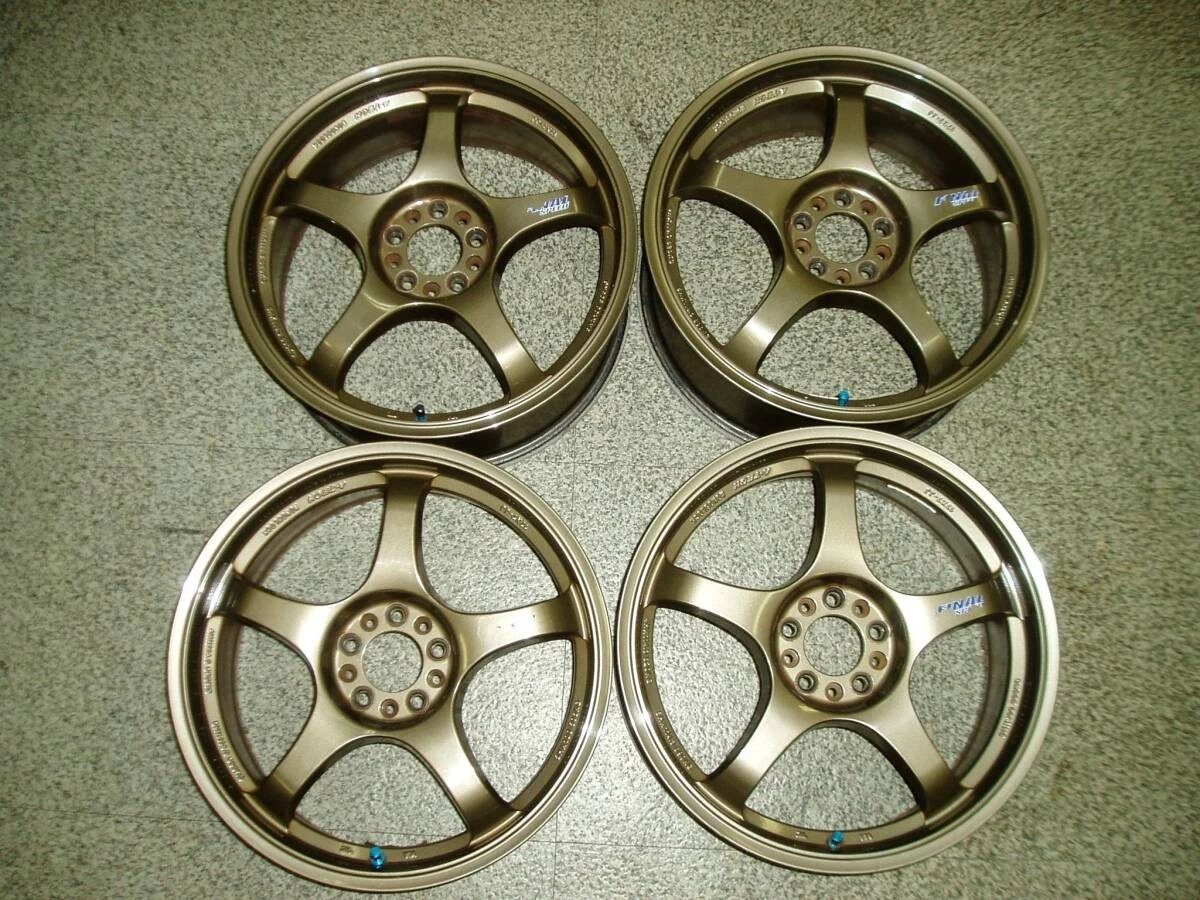 JDM Final Speed Mono Rock 7J17 OFF+48 5H100 Bronze 4Book Used TE37/S No Tires