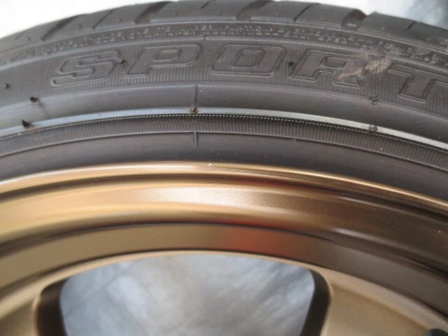 JDM TE37 Bronze 9.5J+15 18-inch wheels for S13 S14 S15 R32 and R33 Sil No Tires - Image 4