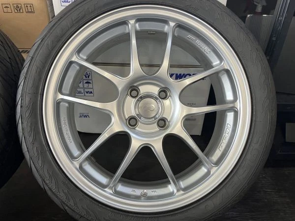 JDM Good condition ENKEI Performance Line PF01 176.5J+42 7J+38 100/4 F No Tires - Image 3