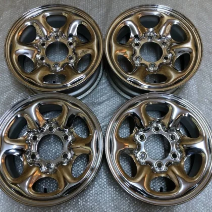 JDM Genuine NISSAN Terrano D21 156J plated steel wheels 139.7 for Dats No Tires