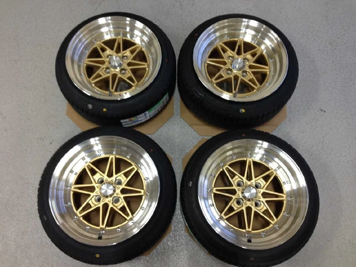 JDM Undriven CH1403 / Imported 15-inch 4-pack set 15x8J 4H PCD100 OFF+ No Tires