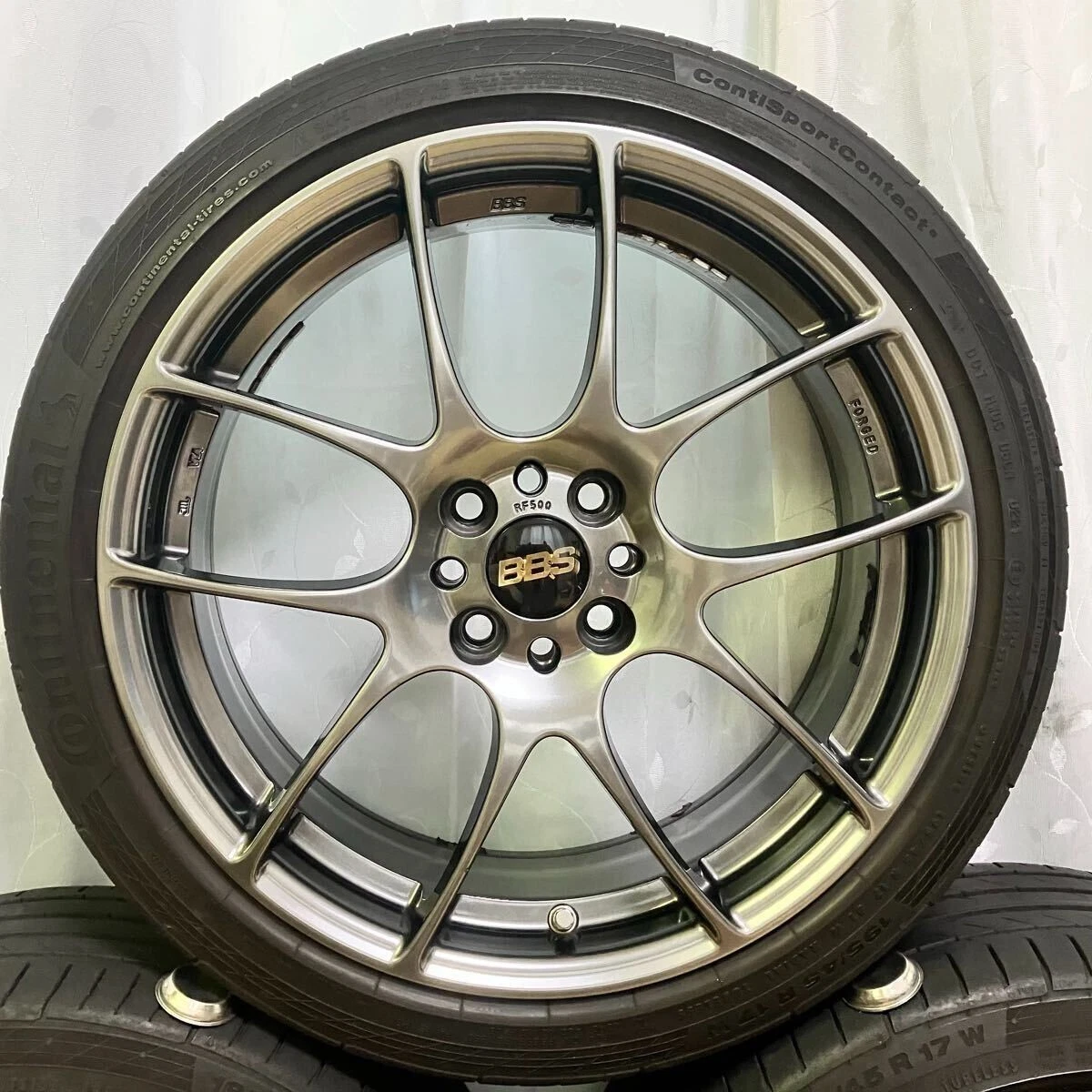 JDM Premium BBS Ultra-Lightweight Forged BBS RF500 17-inch Wheels with No Tires - Image 5