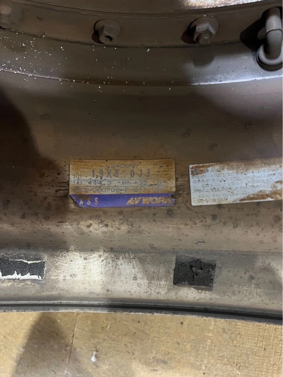 JDM 19-inch rare WORK workLS406 wheels 8J +35/10J +45/pcd114.3F 225/35 No Tires - Image 8