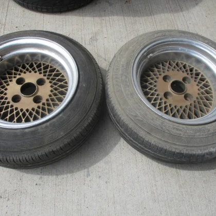 JDM Rare Item Enkei MAG 14in PCD114.3 4-hole 8JJ OFF-10 2Book GX71 Ken No Tires