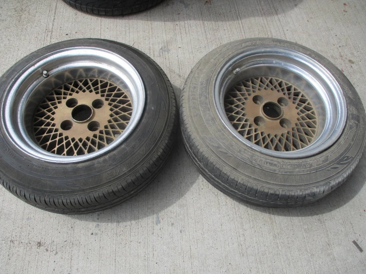 JDM Rare Item Enkei MAG 14in PCD114.3 4-hole 8JJ OFF-10 2Book GX71 Ken No Tires