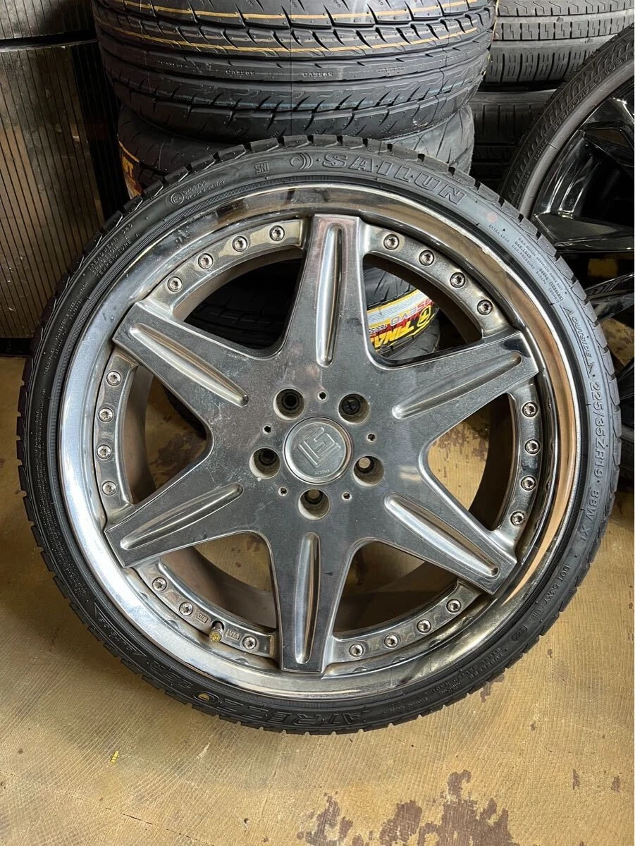 JDM 19-inch rare WORK workLS406 wheels 8J +35/10J +45/pcd114.3F 225/35 No Tires - Image 3
