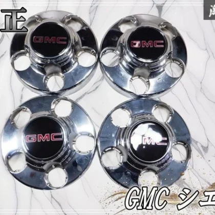JDM Genuine GMC Sierra Black Chrome Plated Center Caps 4 Individual Wh No Tires