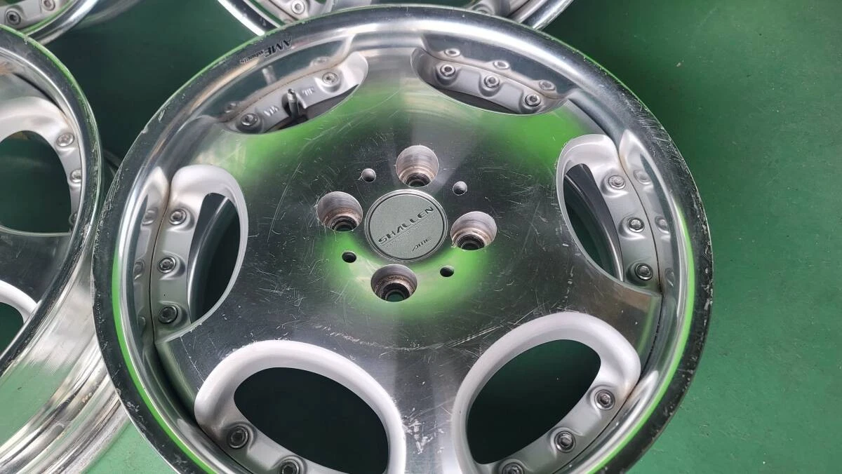 JDM ENKEI AME SHALLEN Used Aluminum Wheel 4Book 16x6J ET+45 100x4H No. No Tires - Image 4