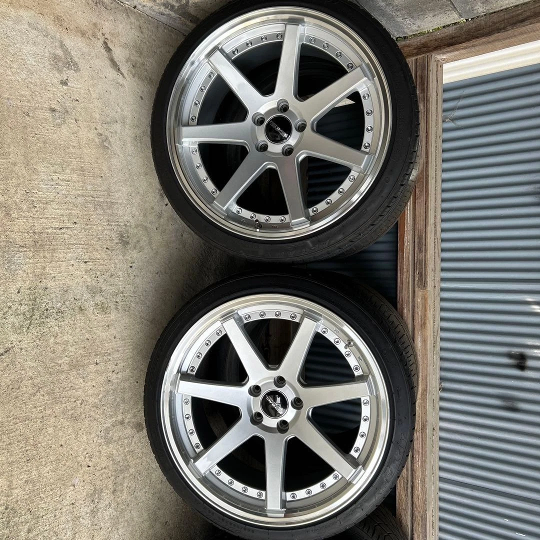 JDM 20silver 5-spoke wheel set No Tires - Image 3