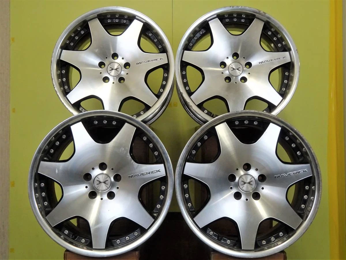 JDM Used 4-wheel Weds Maverick 607D wheels 19 x 8.5J +48 & 9J +45 5H 1 No Tires