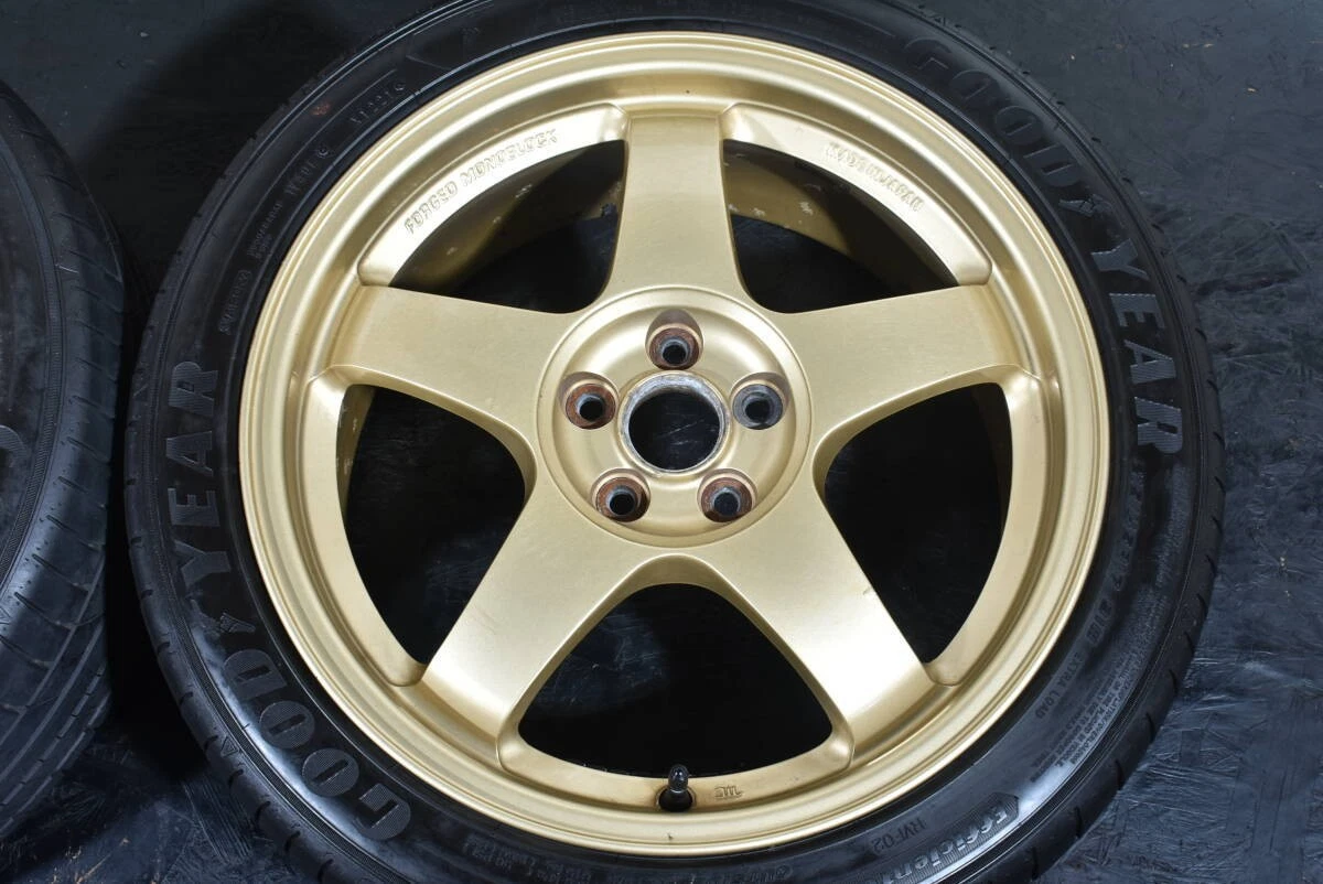 JDM Subaru STi genuine OP 17-inch wheels RAYS forged PCD100 7J +48 G No Tires - Image 5