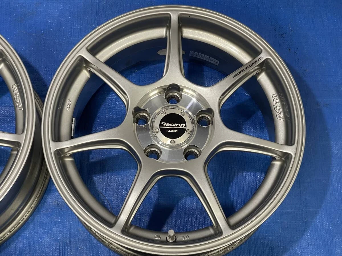 JDM Out of print rare Enkei ENKEI_RACING_RS + M16x7J +35 114.3/5H Civ No Tires - Image 3