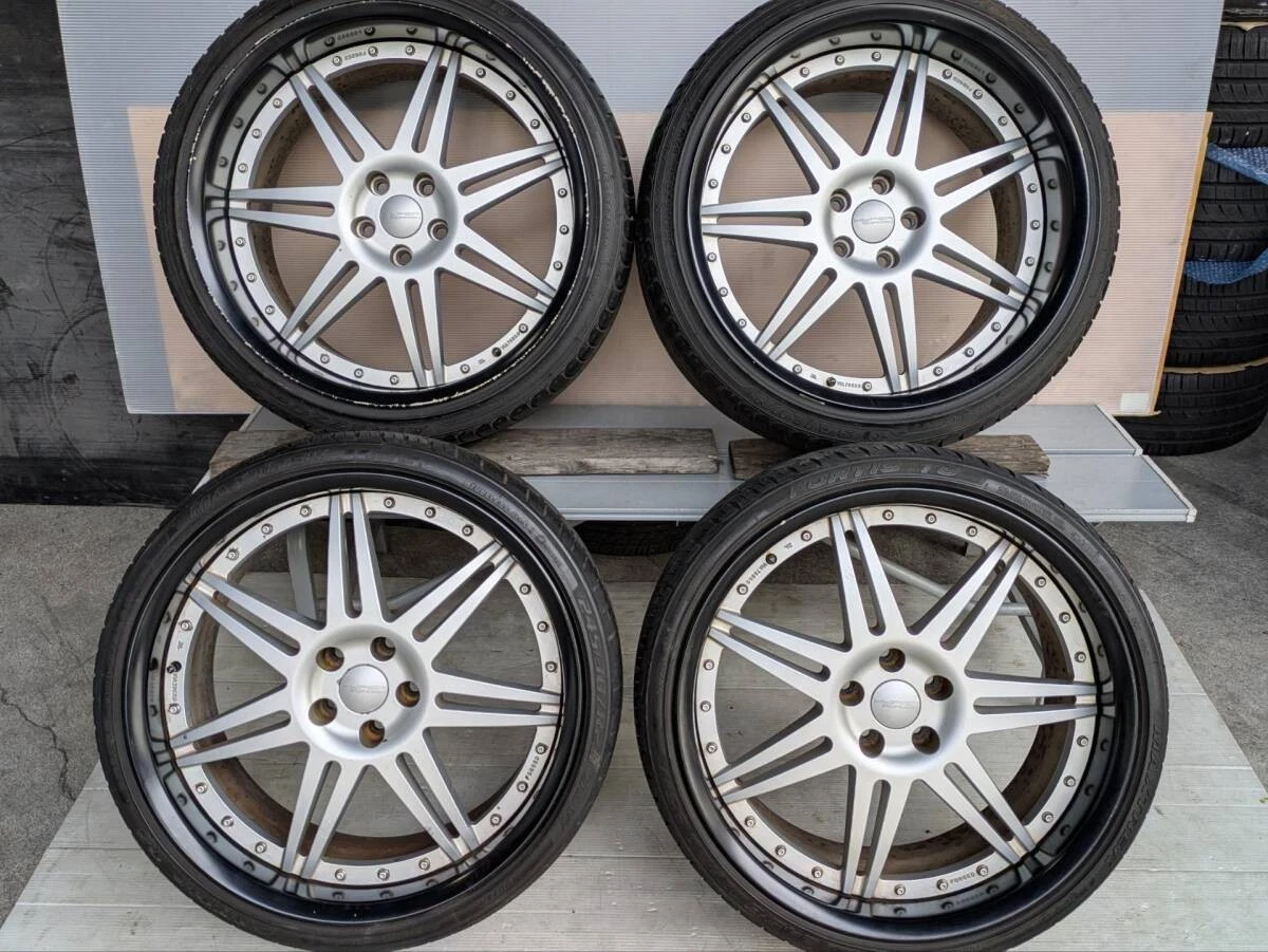 JDM Hyperforged HF102R wheels and tires 4-pack set 209J+17 11J+22 PCD1 No Tires - Image 2