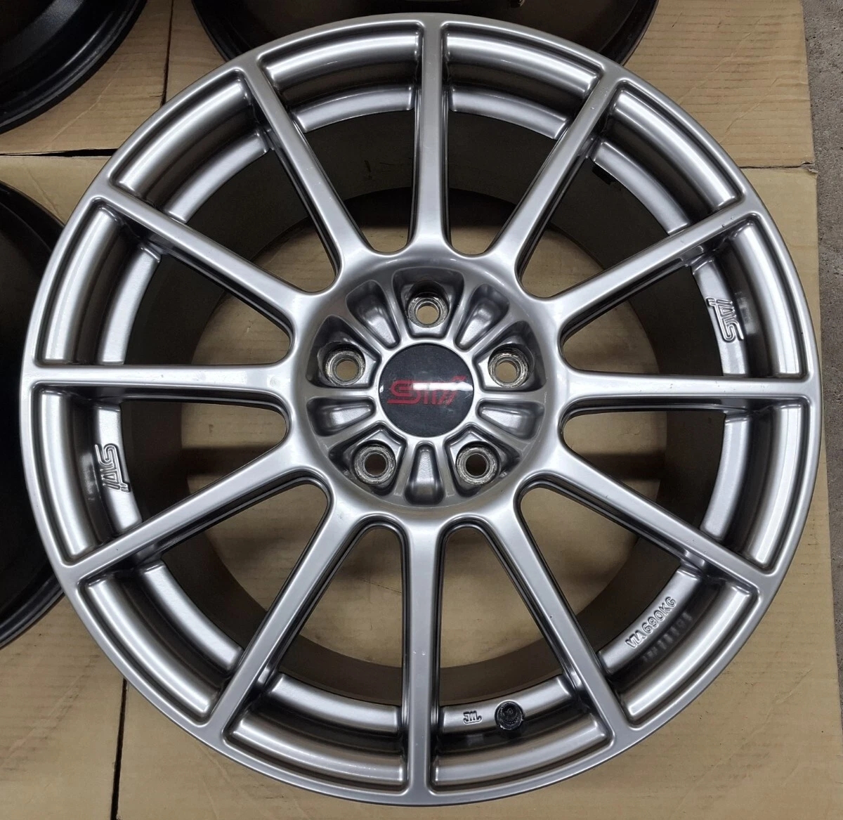 JDM Superb Condition Subaru Impreza WRX STI Spec C TypeRA Genuine 17 W No Tires - Image 2