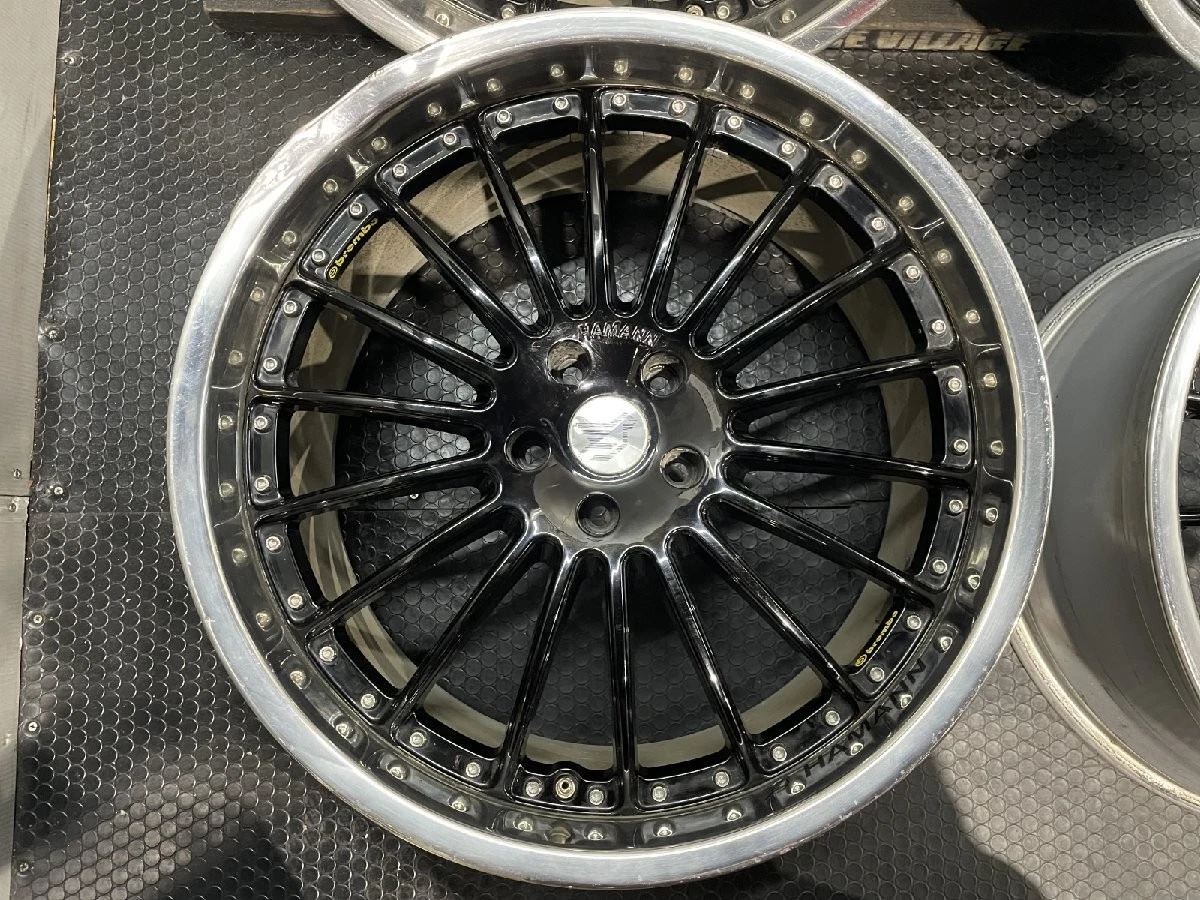 JDM HAMANN Herman Aftermarket Wheels 224Book 10.5J5HPCD120+40 Black De No Tires - Image 4