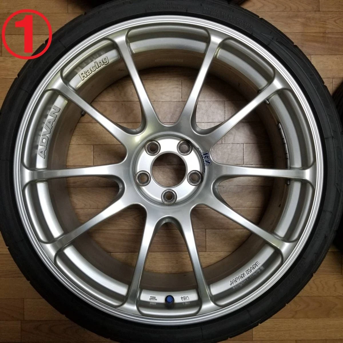 JDM Rare 198J +50 PCD100 ADVAN Racing RZ wheels with burr grooves for No Tires - Image 2