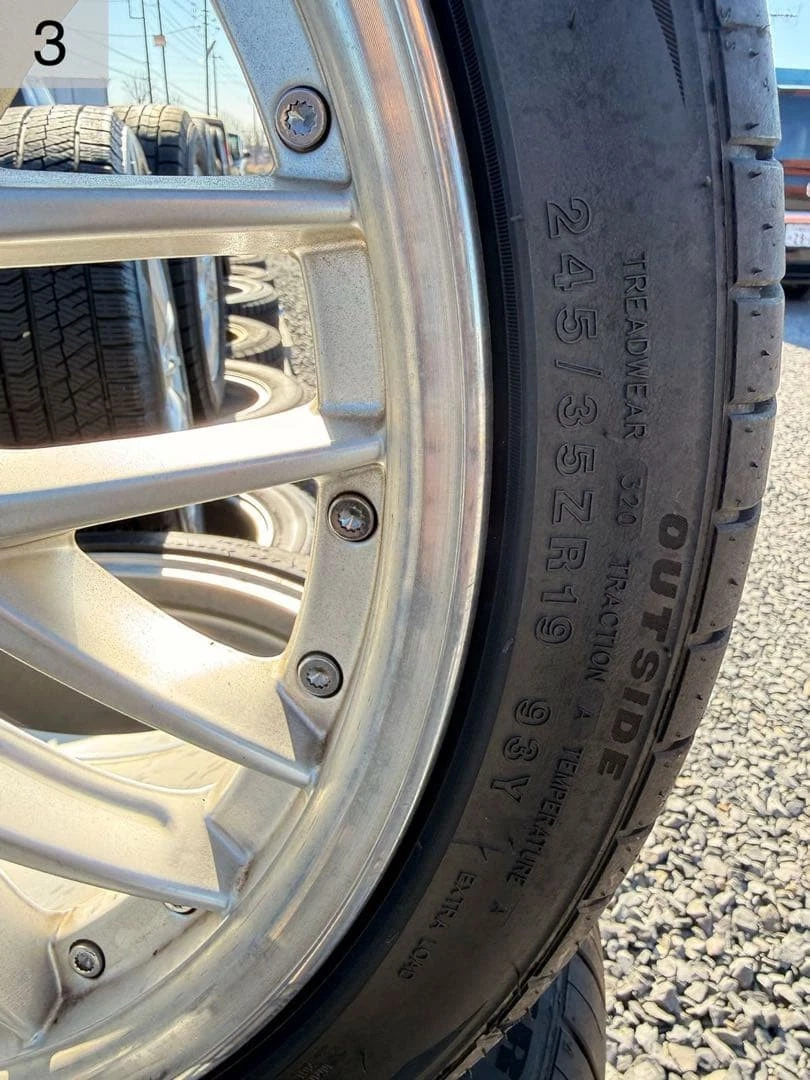 JDM WORK multi Forchetta aluminum wheels with summer tires 4-pack set No Tires - Image 2