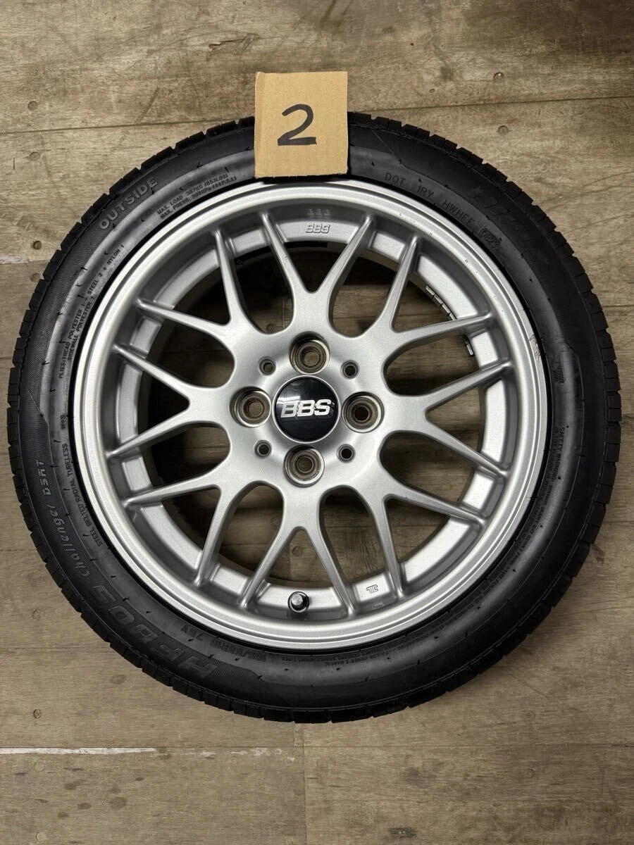 JDM BBS RX280 155J+40 Copen OEM Wheel and Tire Set BBS No Tires - Image 4