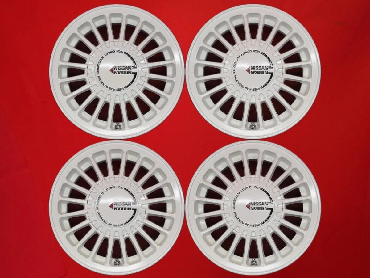 JDM Genuine Nissan Finned Wheels 4Book 5J-13 PCD114.3 4-Hole +45 Hub 6 No Tires