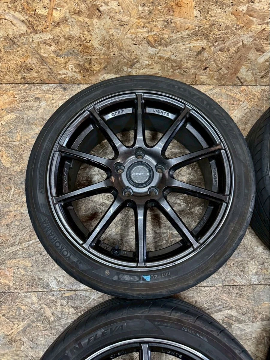 JDM Rare RAYS Gravillage ITS 57TRANSCEND 177J+50 PCD114.3 5-hole 5H Sw No Tires - Image 3