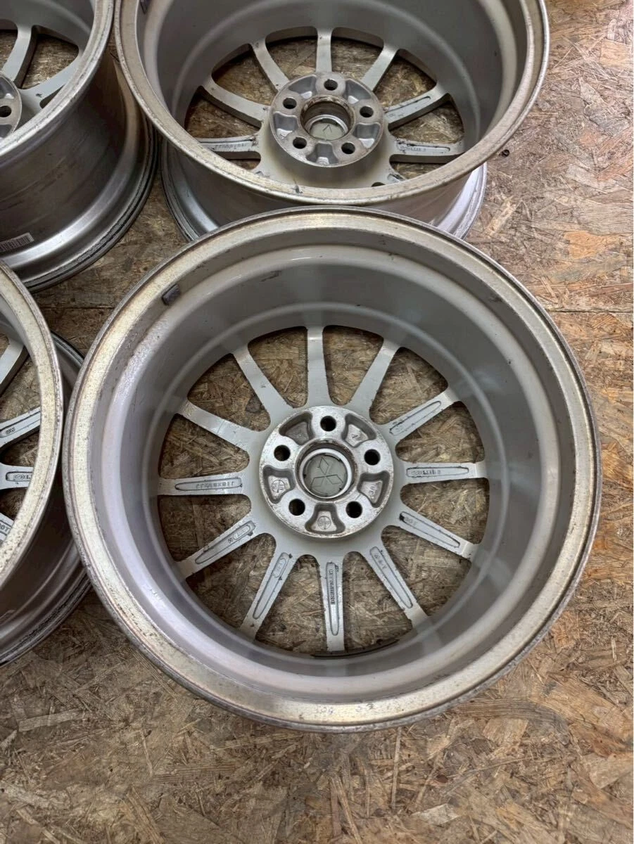 JDM Rare Mitsubishi Genuine ENKEI CZ4A Lancer Evolution 10 Wheels 188. No Tires - Image 10