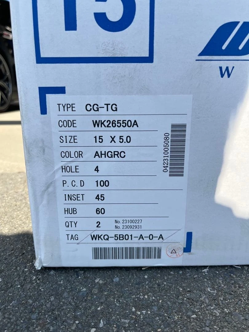 JDM WORK CRAG T-GRABIC 15-inch 4-Book Ashed Titanium No Tires - Image 9