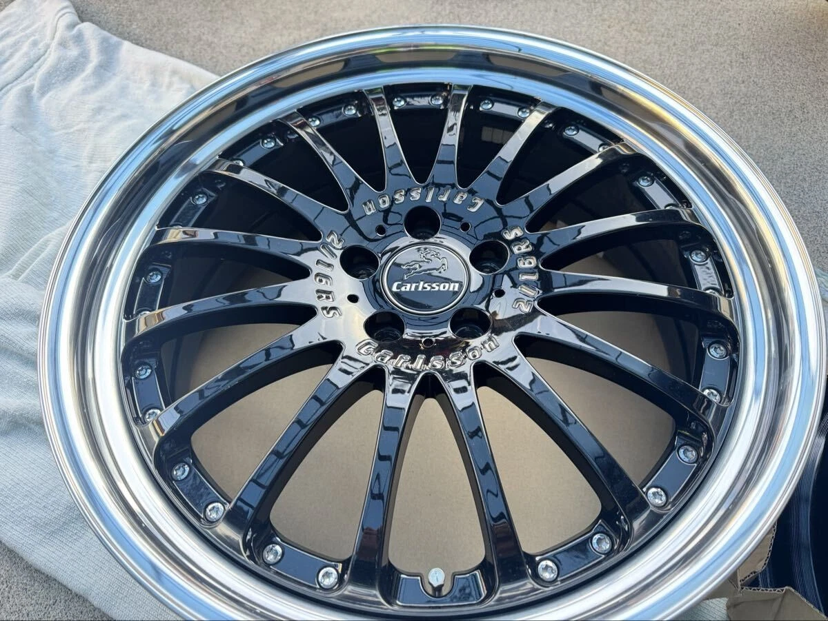 JDM Carlsson 2/16 RS 21-inch x 8.5j +38 PCD114 deep rim black x black No Tires - Image 4