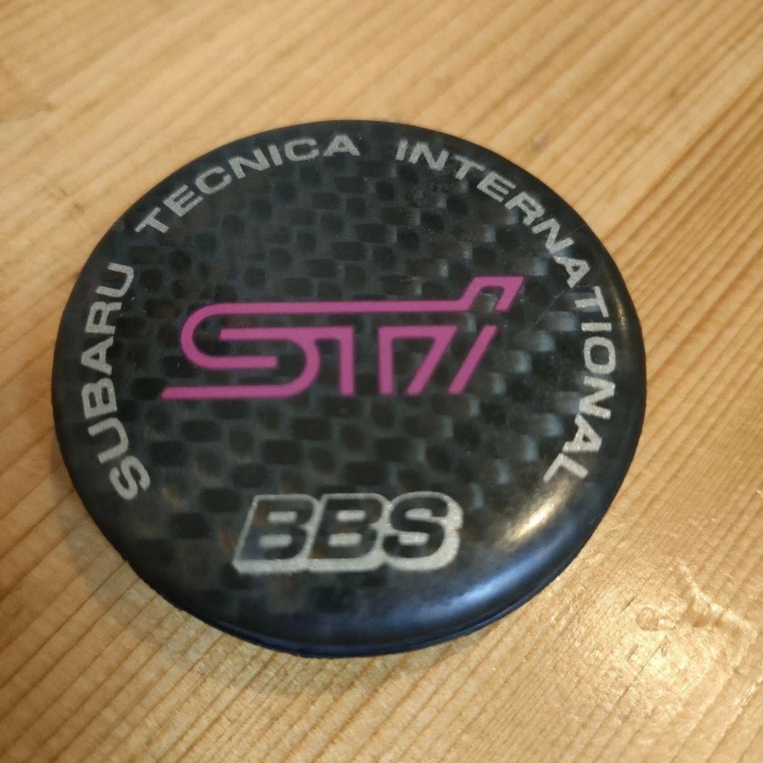 JDM Subaru STI genuine BBS carbon center caps set of 4 56mm No Tires - Image 5
