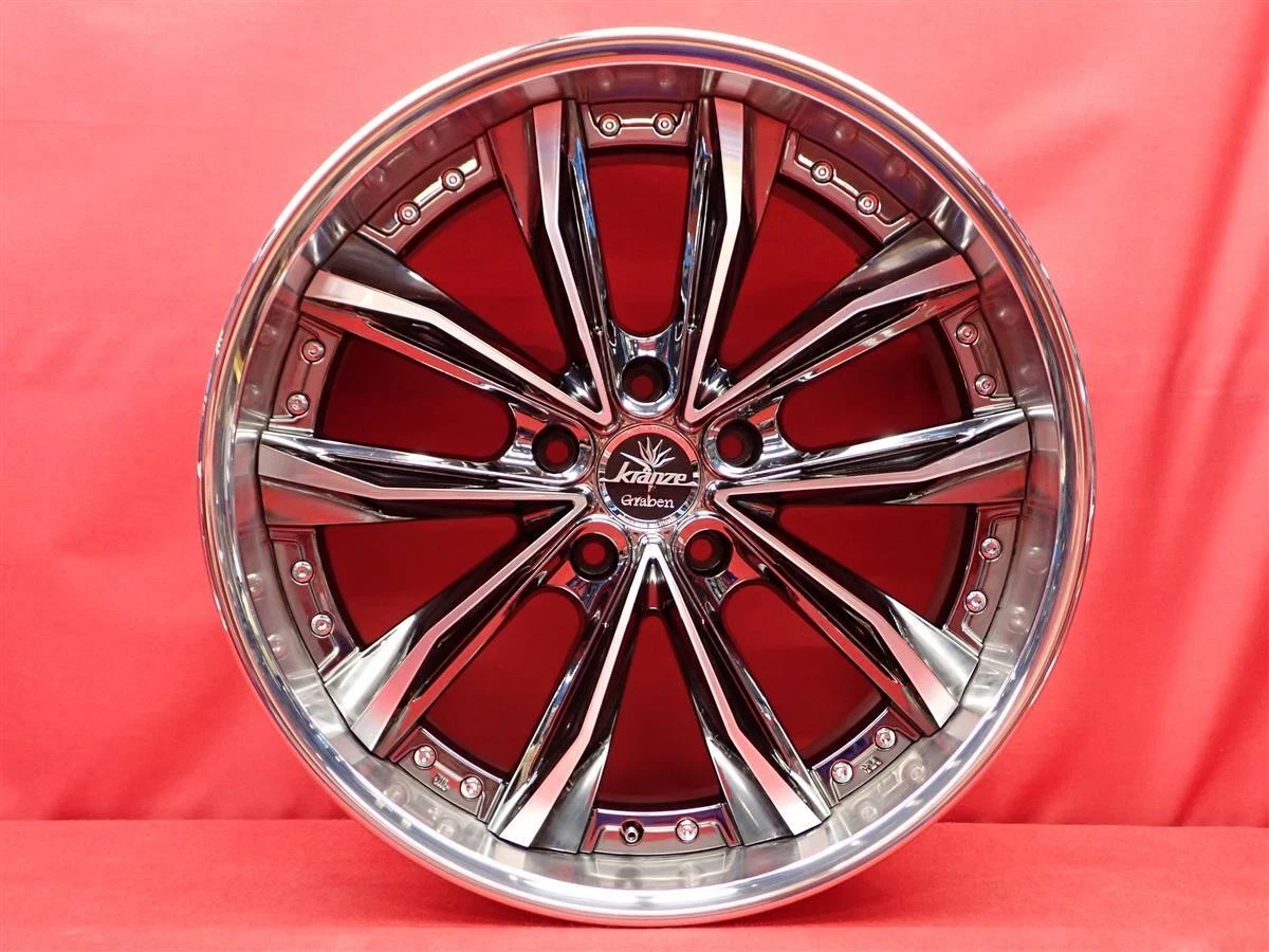 JDM Deep rim F50mm R70mm WEDS Kranze Graben Used wheels 4Book 8.5/9.5J No Tires - Image 6