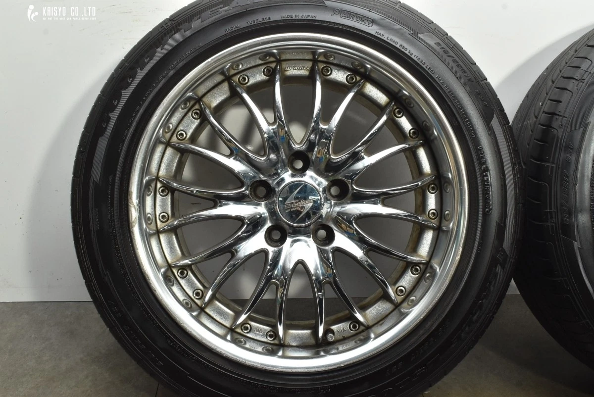 JDM Deep-rimmed WORK Seeker CX 17-inch 8J +60 PCD114.3 wheels on EAGLE No Tires - Image 4