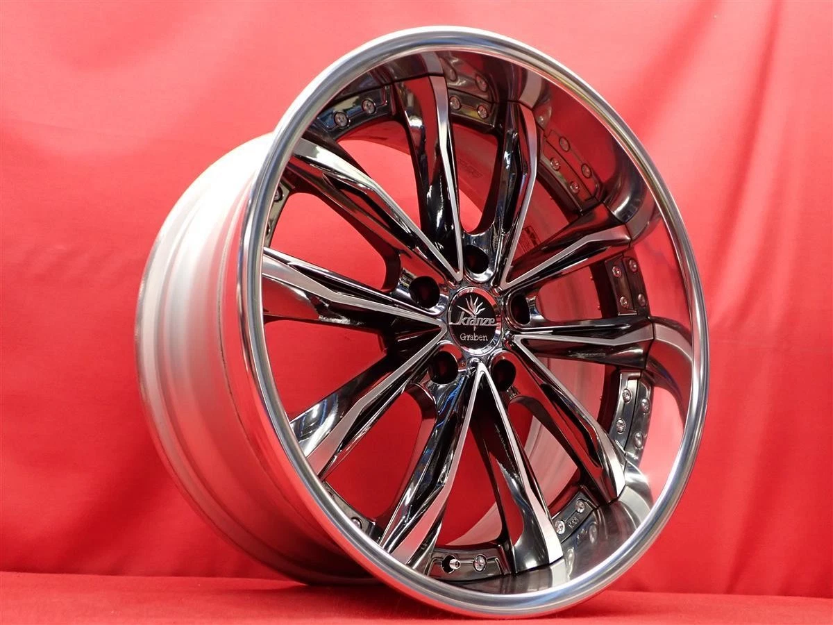 JDM Deep rim F50mm R70mm WEDS Kranze Graben Used wheels 4Book 8.5/9.5J No Tires - Image 3
