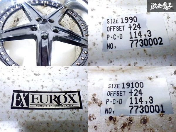 JDM EUROX 199J 10J +24 PCD114.3 5H 5-lug wheels 4-pack for Z33 Z34 Fai No Tires - Image 9