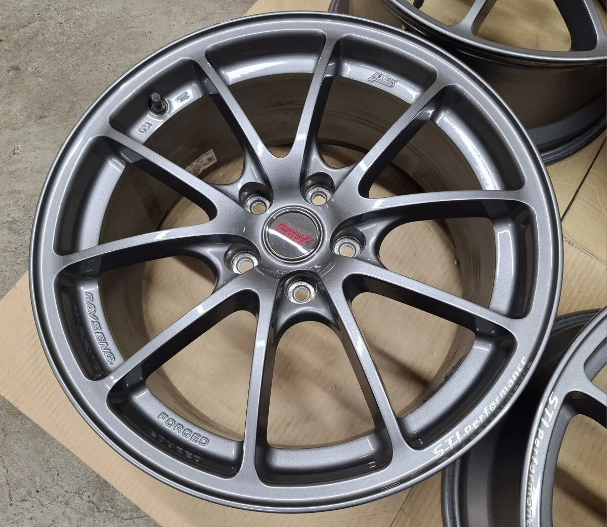 JDM Superb Condition Subaru WRX STI Genuine Optional Rays Wheels 4Book No Tires - Image 8
