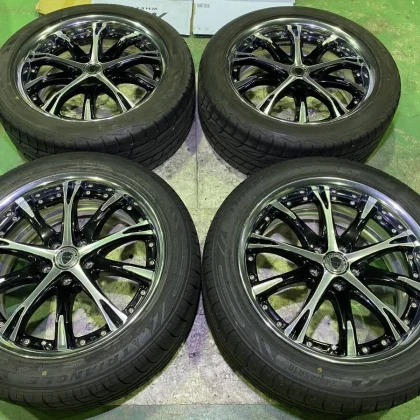 JDM Rare PCD112 WORK SCHWERT SC4 wheels with brushed finish 8J +45 off No Tires